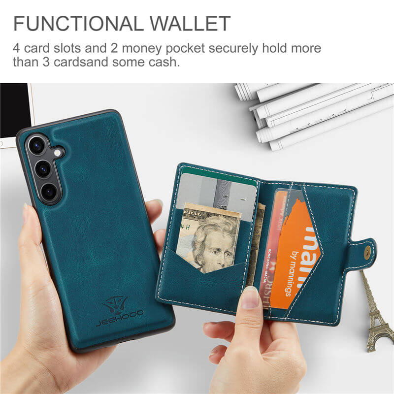 JEEHOOD Samsung Galaxy S24 Plus Wallet Case