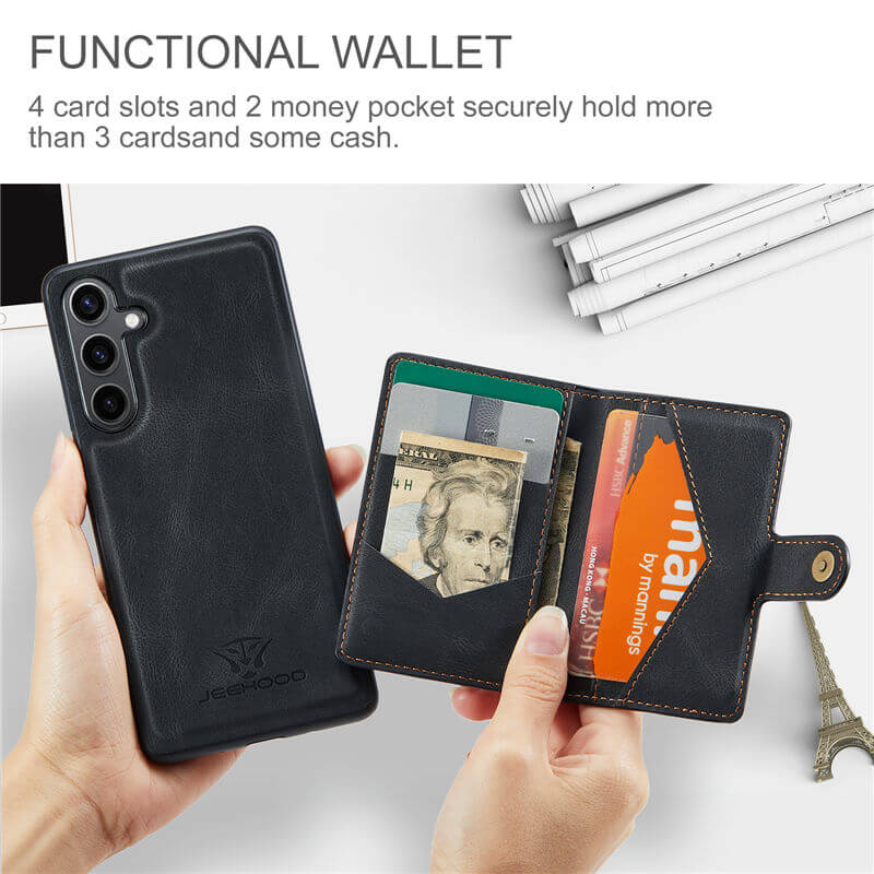 JEEHOOD Samsung Galaxy S25 Plus Wallet Case