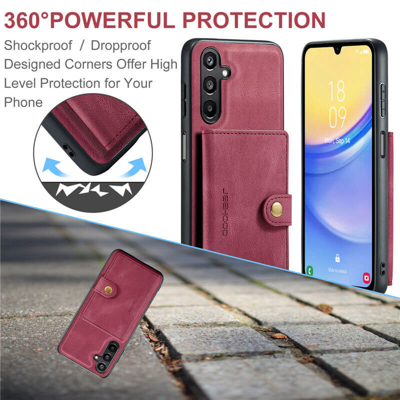 JEEHOOD Samsung Galaxy A15 5G Wallet Case