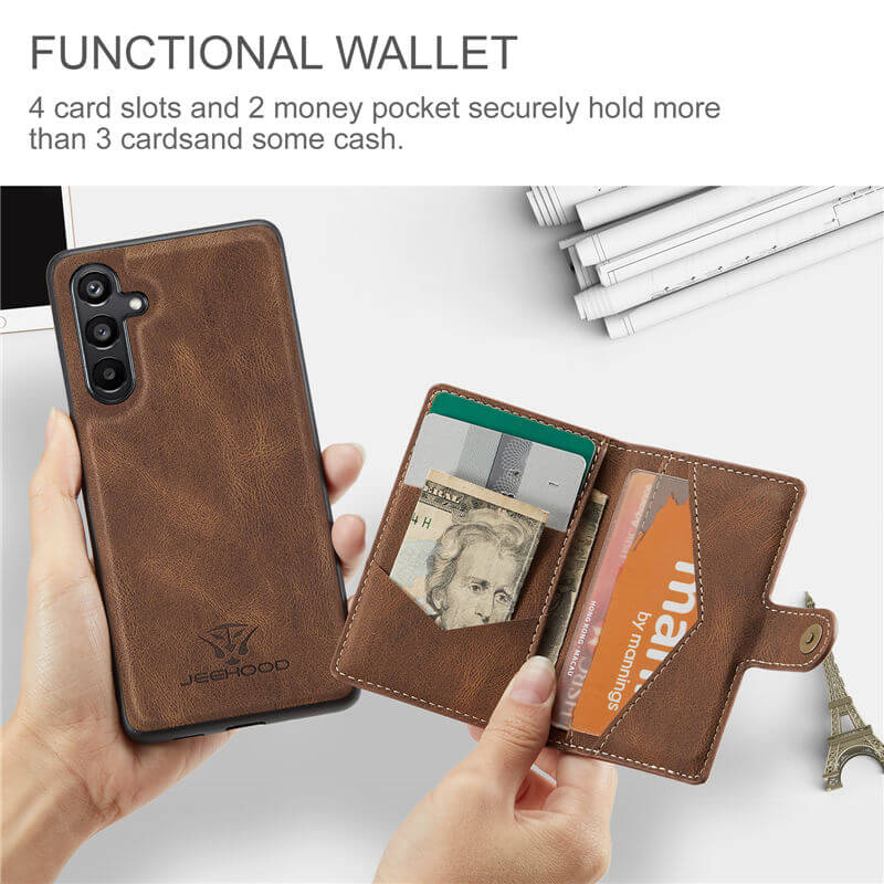 JEEHOOD Samsung Galaxy A15 5G Wallet Case