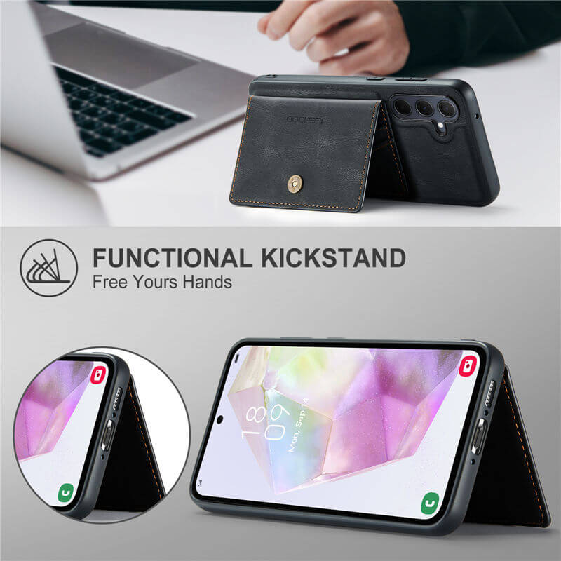 JEEHOOD Samsung Galaxy A35 Wallet Case