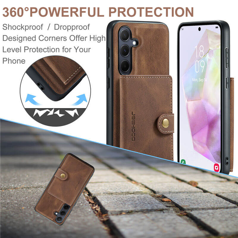 JEEHOOD Samsung Galaxy A35 Wallet Case
