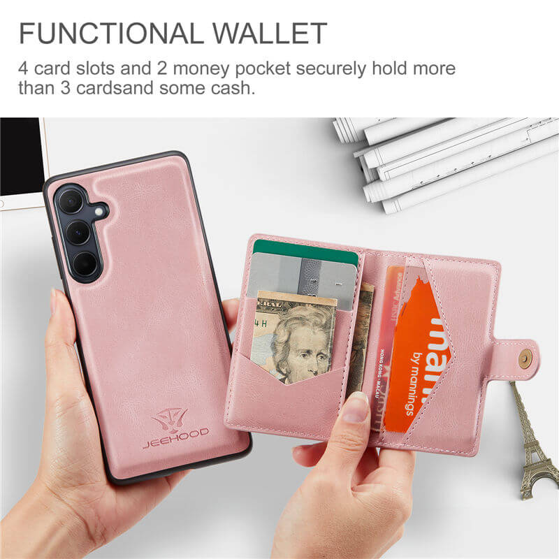 JEEHOOD Samsung Galaxy A35 Wallet Case