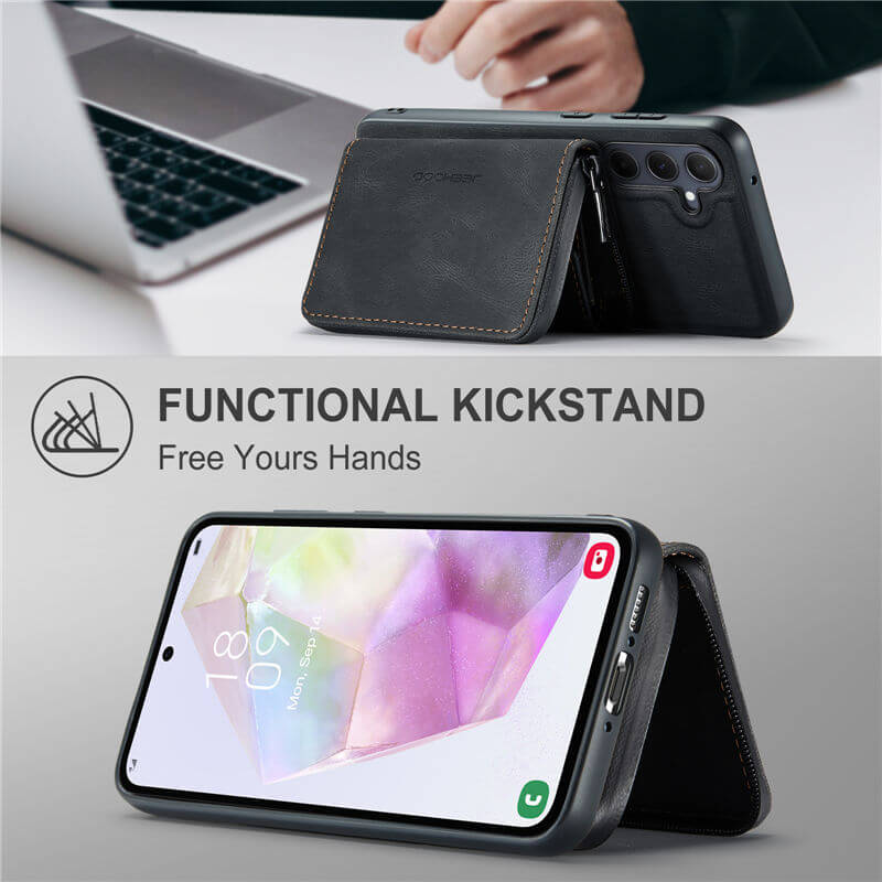 JEEHOOD Samsung Galaxy A35 Wallet Case