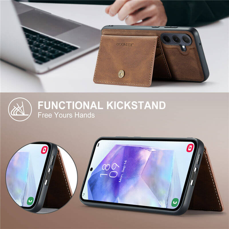 JEEHOOD Samsung Galaxy A55 Wallet Case
