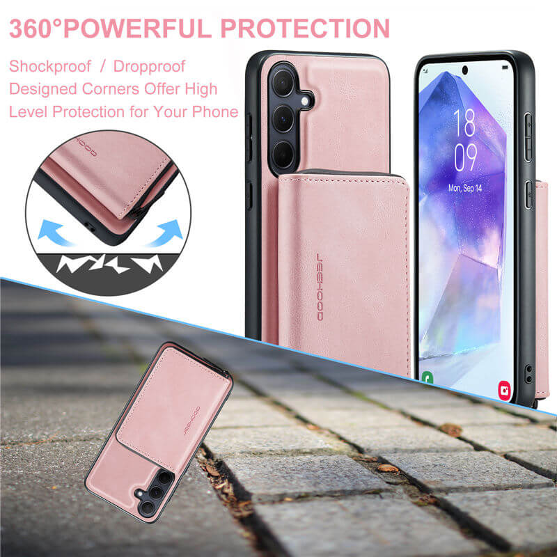 JEEHOOD Samsung Galaxy A55 Wallet Case