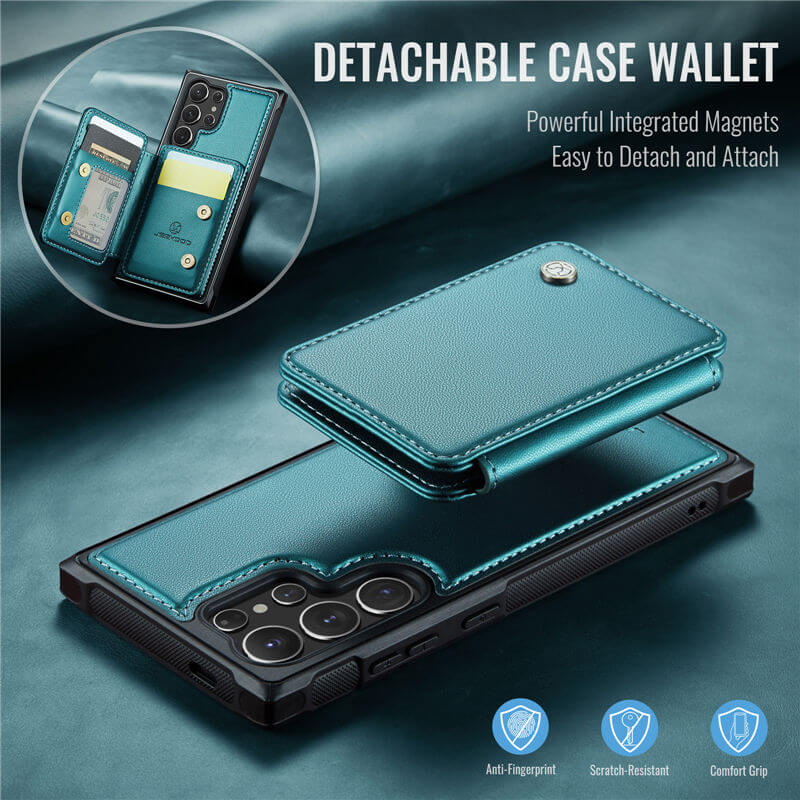 JEEHOOD Samsung Galaxy S25 Ultra 2-in-1 Magnetic Wallet Case