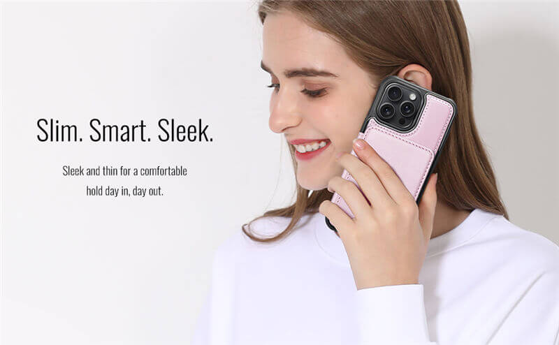 JEEHOOD iPhone 15 Pro Max Card Holder RFID Blocking Case