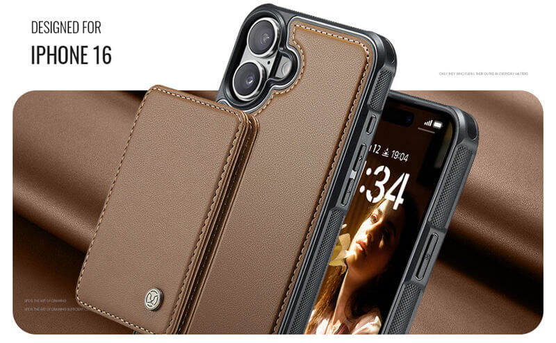 JEEHOOD iPhone 17 Magnetic 2-in-1 Wallet RFID-blocking Case