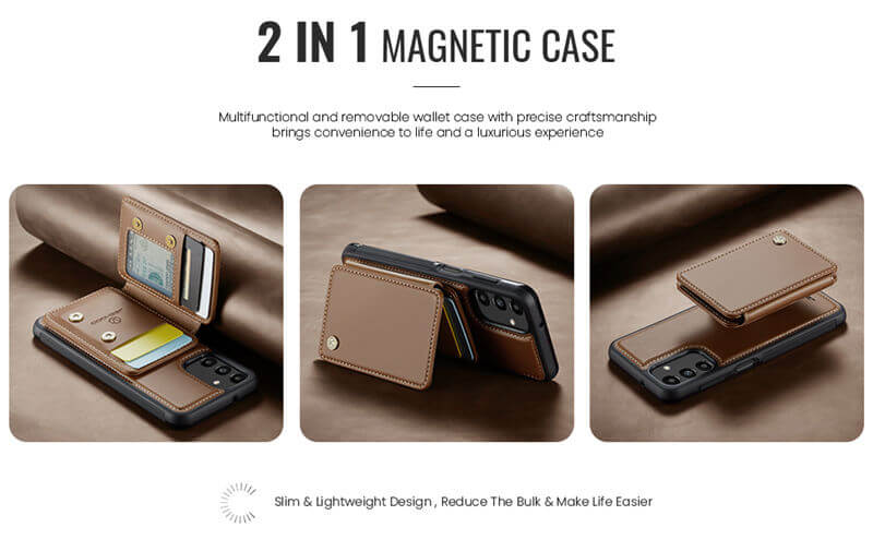 JEEHOOD Samsung Galaxy A13 5G Magnetic 2-in-1 Wallet RFID-blocking Case