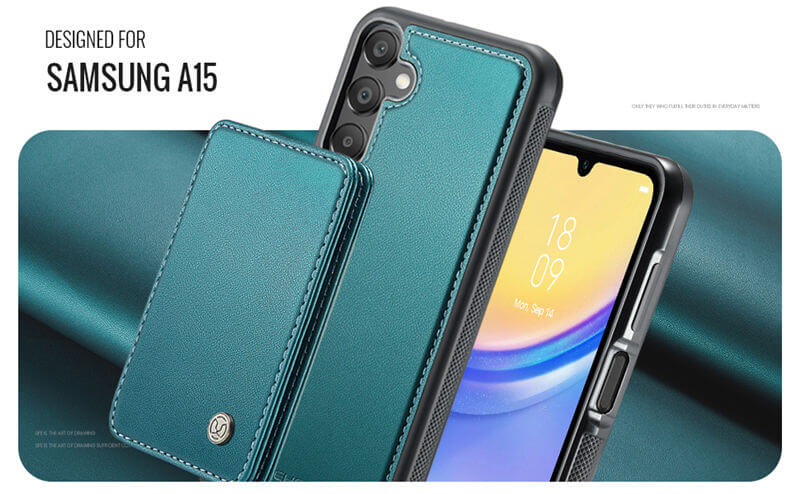 JEEHOOD Samsung Galaxy A15 Magnetic 2-in-1 Wallet RFID-blocking Case