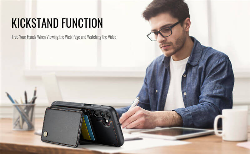 JEEHOOD Samsung Galaxy A16 5G Magnetic 2-in-1 Wallet RFID-blocking Case