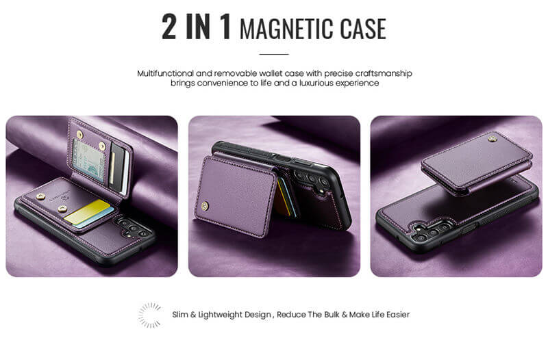 JEEHOOD Samsung Galaxy A16 5G Magnetic 2-in-1 Wallet RFID-blocking Case