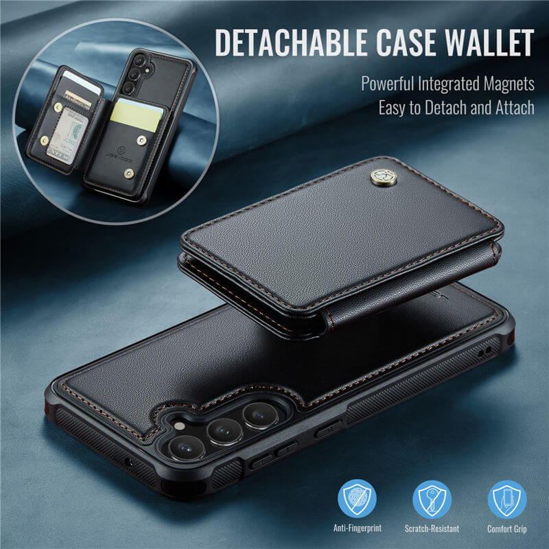 JEEHOOD Samsung Galaxy S23 FE Magnetic 2-in-1 Wallet Case