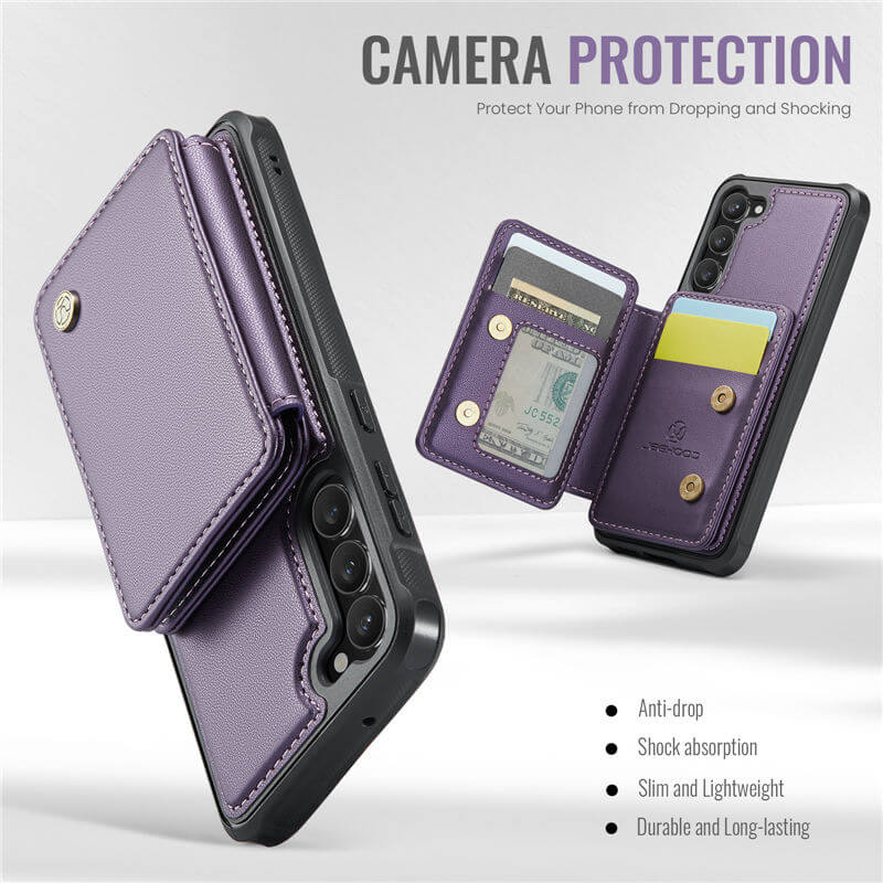 JEEHOOD Samsung Galaxy S23 Plus Magnetic 2-in-1 Wallet Case
