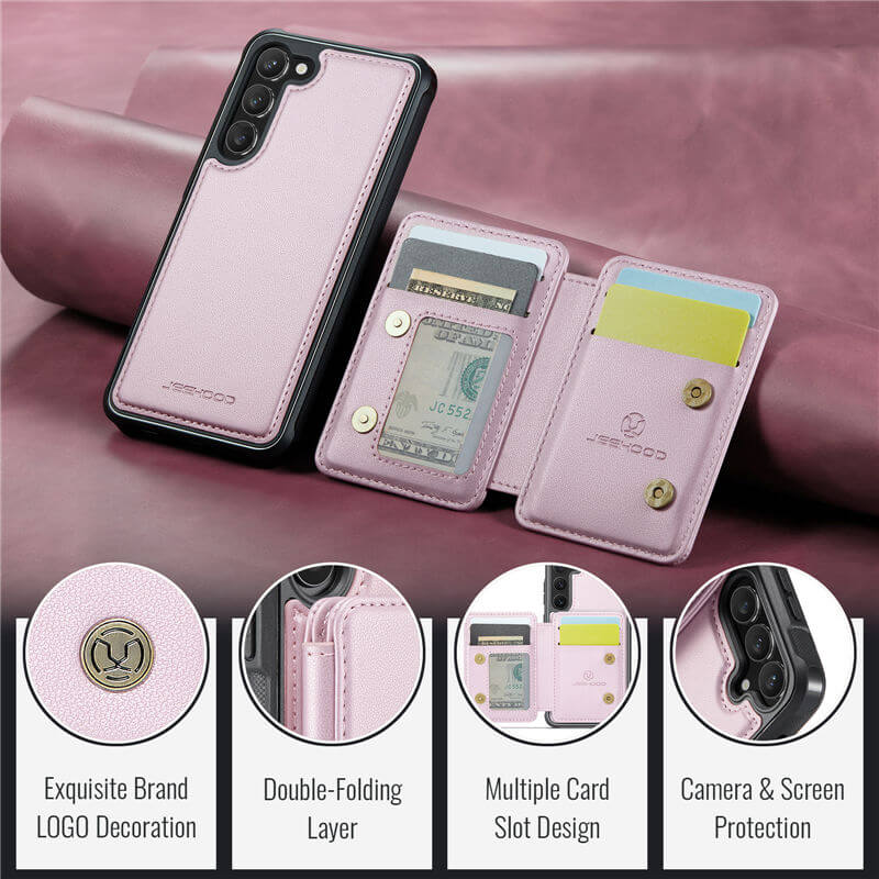 JEEHOOD Samsung Galaxy S23 Plus Magnetic 2-in-1 Wallet Case