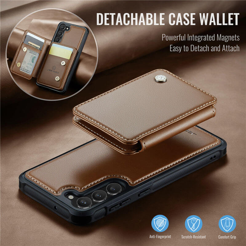 JEEHOOD Samsung Galaxy S23 Plus Magnetic 2-in-1 Wallet Case