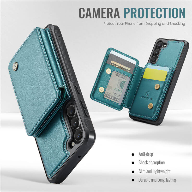 JEEHOOD Samsung Galaxy S23 Magnetic 2-in-1 Wallet RFID-blocking Case