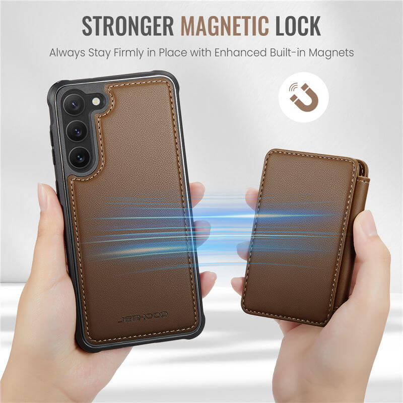 JEEHOOD Samsung Galaxy S23 Magnetic 2-in-1 Wallet RFID-blocking Case