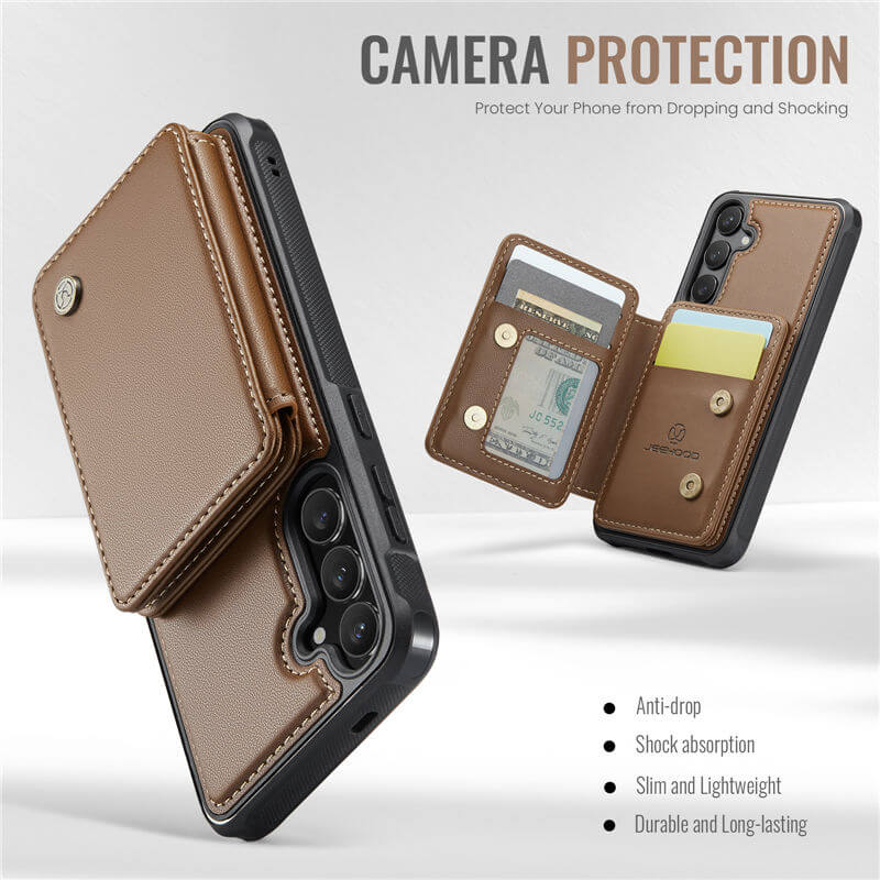 JEEHOOD Samsung Galaxy S24 Plus Magnetic 2-in-1 Wallet RFID-blocking Case