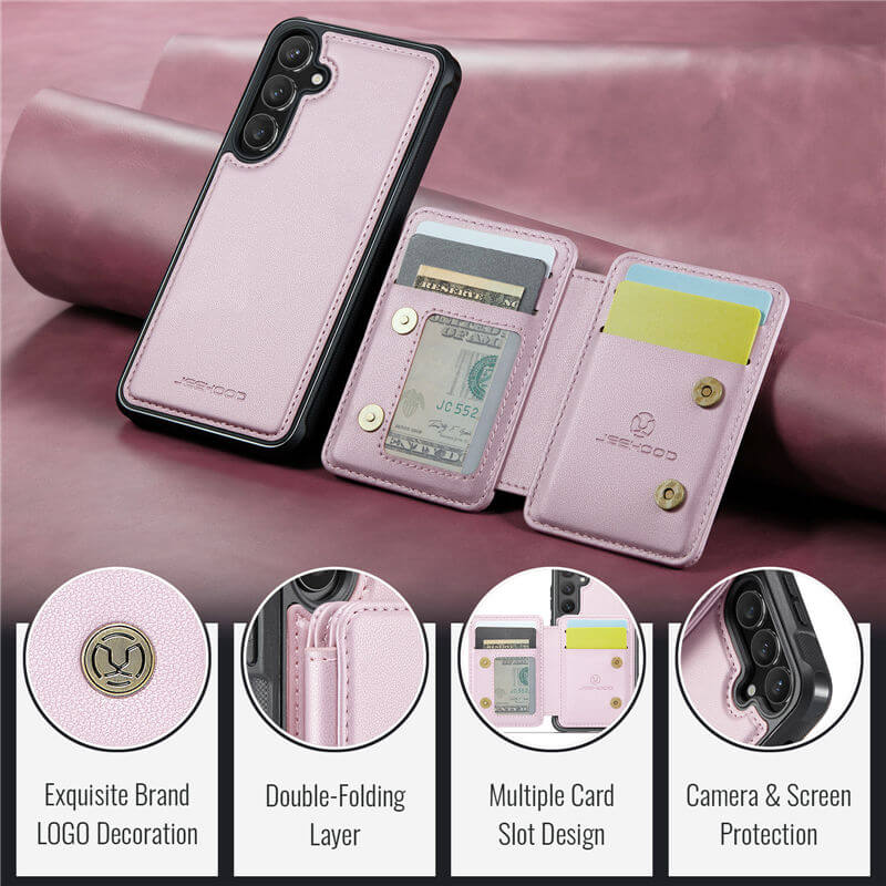 JEEHOOD Samsung Galaxy S26 Plus Magnetic 2-in-1 Wallet RFID-blocking Case