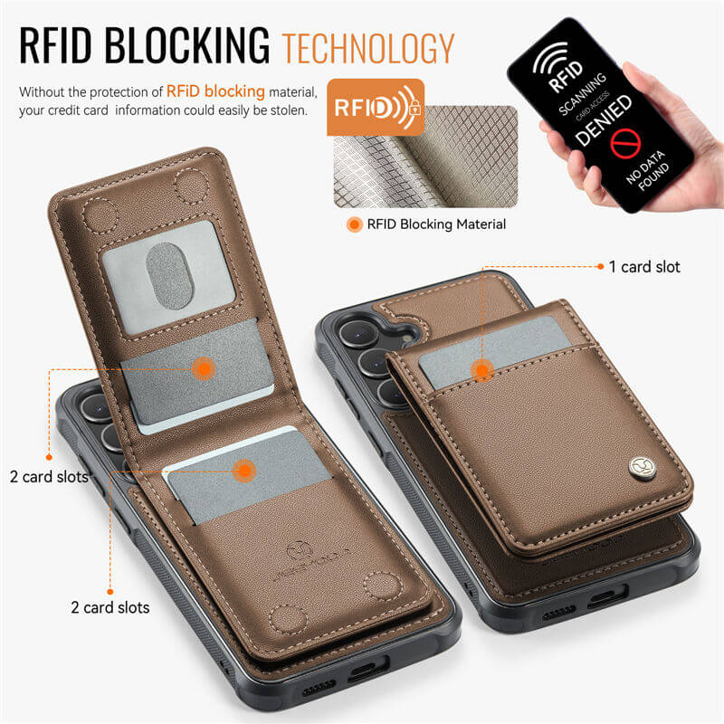 JEEHOOD Samsung Galaxy S23 Magnetic 2-in-1 Wallet Case