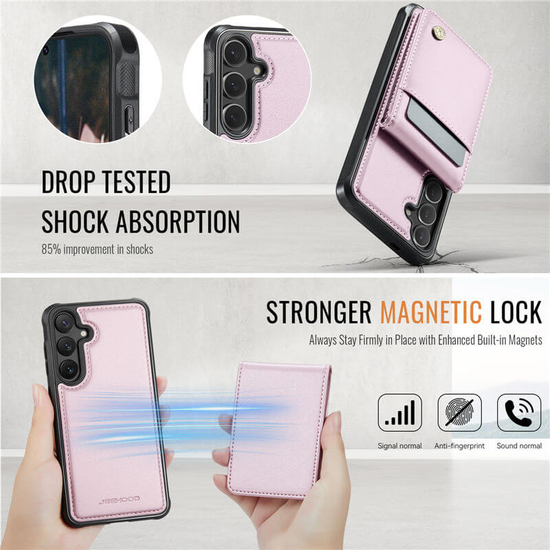 JEEHOOD Samsung Galaxy S25 Plus Magnetic 2-in-1 Wallet Case