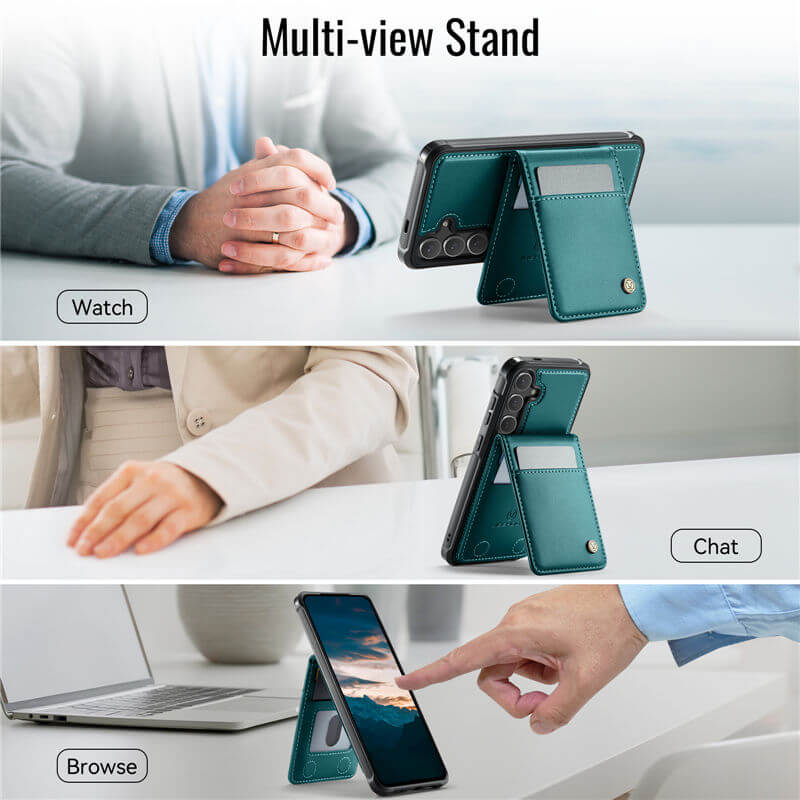 JEEHOOD Samsung Galaxy S23 Magnetic 2-in-1 Wallet Case
