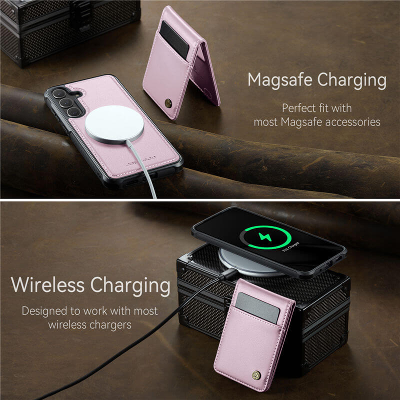 JEEHOOD Samsung Galaxy S23 Magnetic 2-in-1 Wallet Case