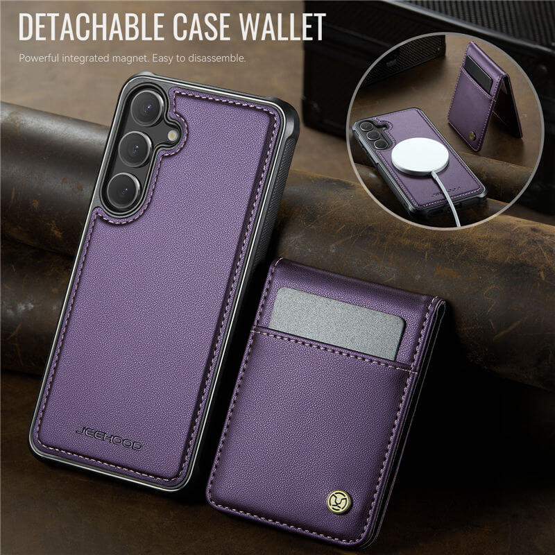 JEEHOOD Samsung Galaxy S25 Plus Magnetic 2-in-1 Wallet Case
