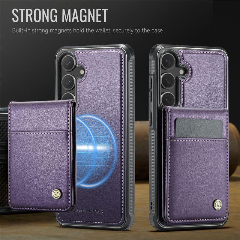 JEEHOOD Samsung Galaxy S24 FE Magnetic 2-in-1 Wallet Case