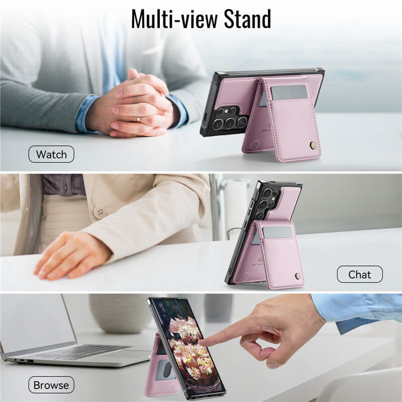 JEEHOOD Samsung Galaxy S24 Ultra Magnetic 2-in-1 Wallet Case