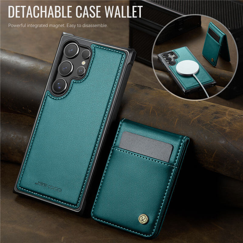 JEEHOOD Samsung Galaxy S24 Ultra Magnetic 2-in-1 Wallet Case