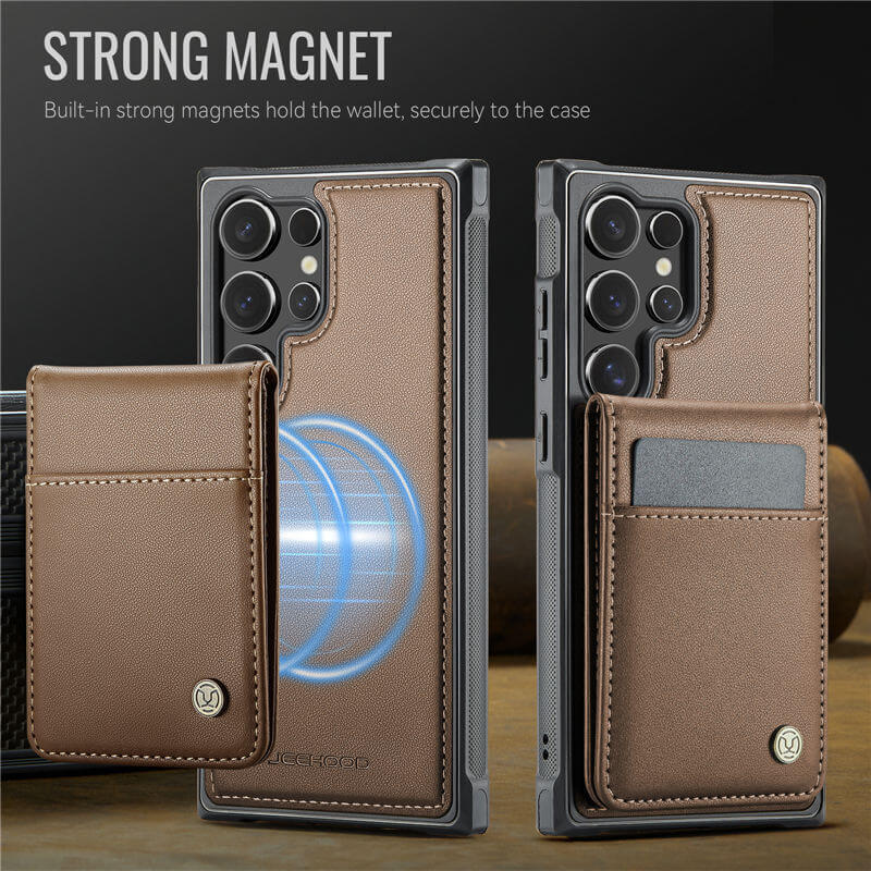 JEEHOOD Samsung Galaxy S24 Ultra Magnetic 2-in-1 Wallet Case