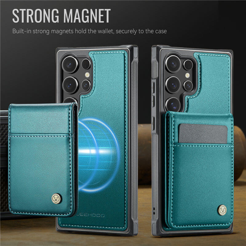 JEEHOOD Samsung Galaxy S25 Ultra Magnetic 2-in-1 Wallet Case
