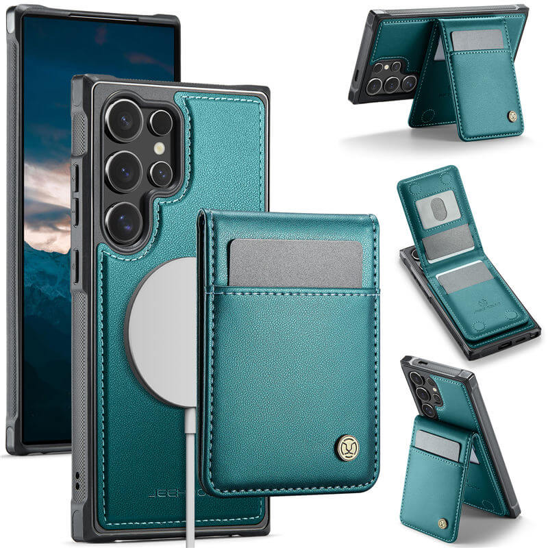 JEEHOOD Samsung Galaxy S23 Ultra Magnetic 2-in-1 Wallet Case Detachable Design with 5 Card Slots, RFID Blocking & Wireless Charging - JEEHOOD Wallet Case Cover JEEHOOD Samsung Galaxy S23 Ultra Magnetic 2-in-1 Wallet Case Detachable Design with 5 Card Slots, RFID Blocking & Wireless Charging - JEEHOOD Wallet Case Cover