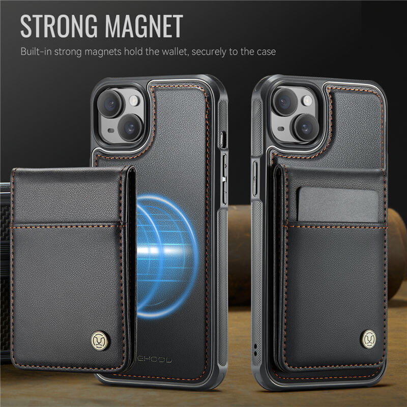 JEEHOOD iPhone 14 Magnetic 2-in-1 Wallet Case
