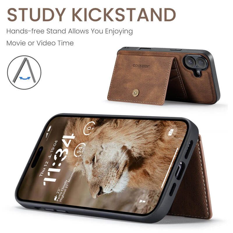 JEEHOOD iPhone 17 2-in-1 Magnetic Wallet Case