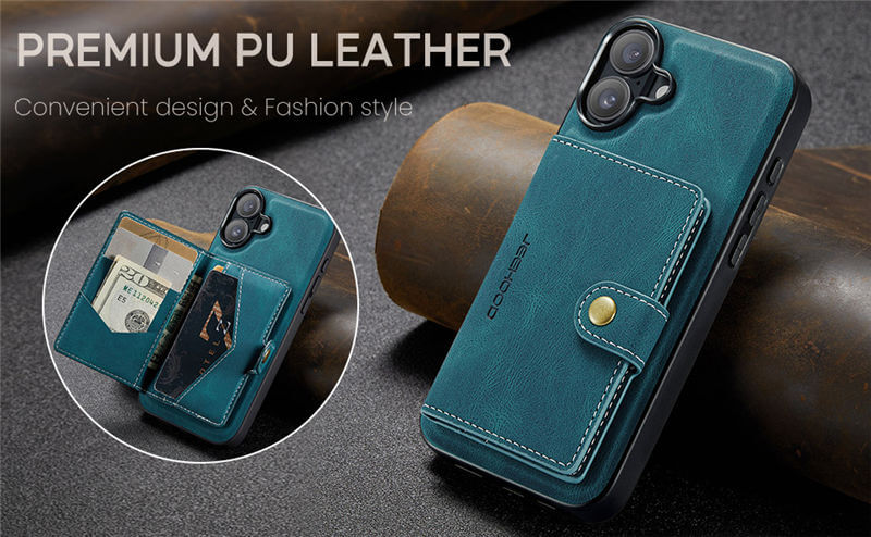 JEEHOOD iPhone 17 Wallet Case