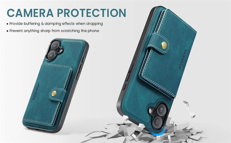 JEEHOOD iPhone 17 Wallet Case