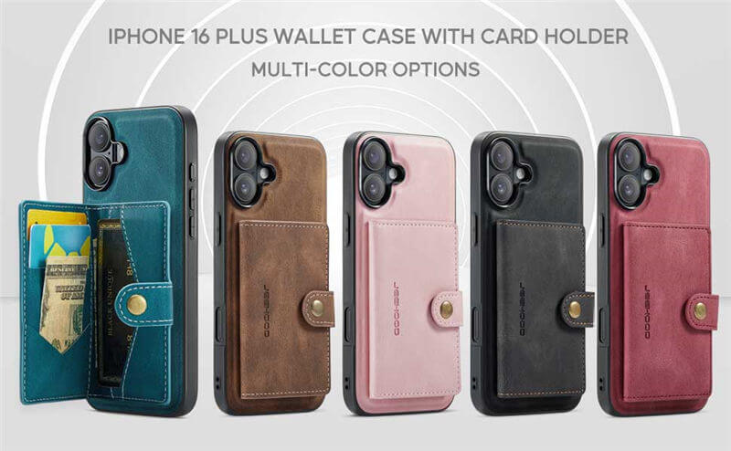 JEEHOOD iPhone 17 Wallet Case