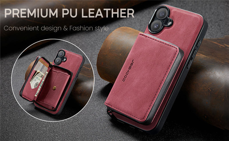 JEEHOOD iPhone 17 Wallet Case