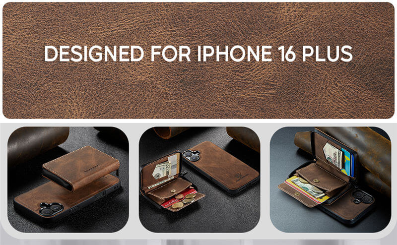 JEEHOOD iPhone 17 Wallet Case