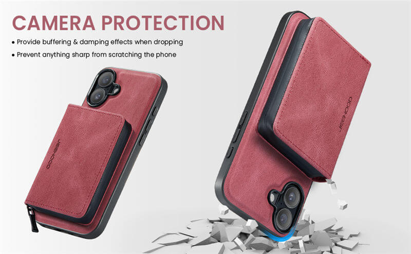 JEEHOOD iPhone 17 Wallet Case