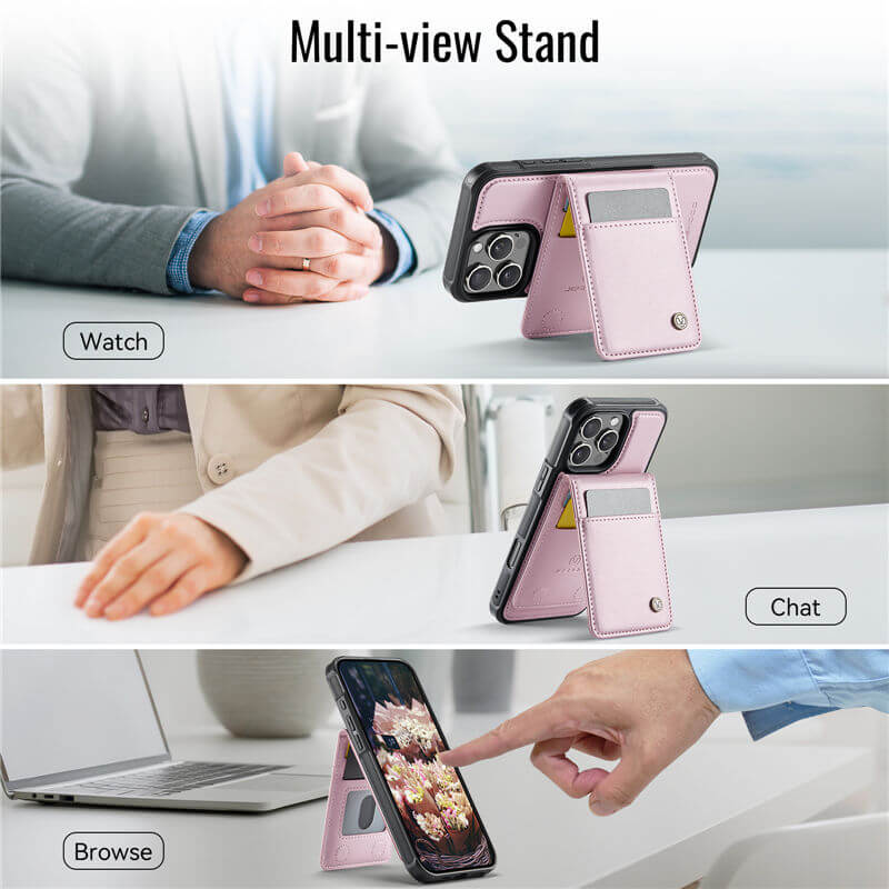 JEEHOOD iPhone 16 Pro Max Magnetic 2-in-1 Wallet Case