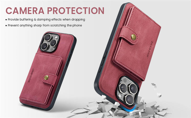 JEEHOOD iPhone 16 Pro Max Wallet Case