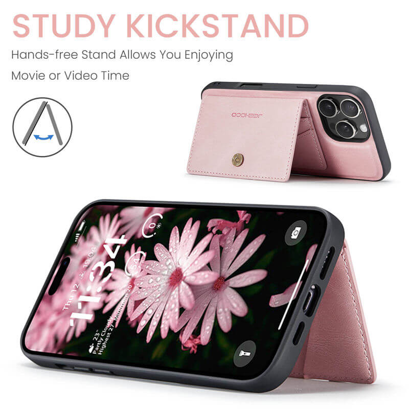 JEEHOOD iPhone 16 Pro 2-in-1 Magnetic Wallet Case