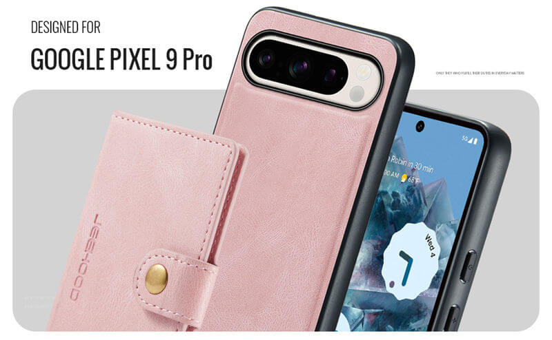 JEEHOOD Google Pixel 9A Detachable 2 in 1 Magnetic Wallet Case