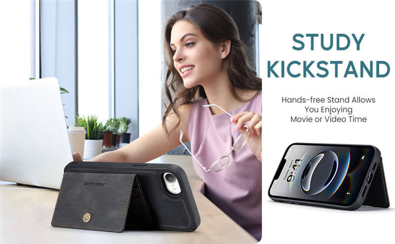 JEEHOOD iPhone 16e Wallet Case