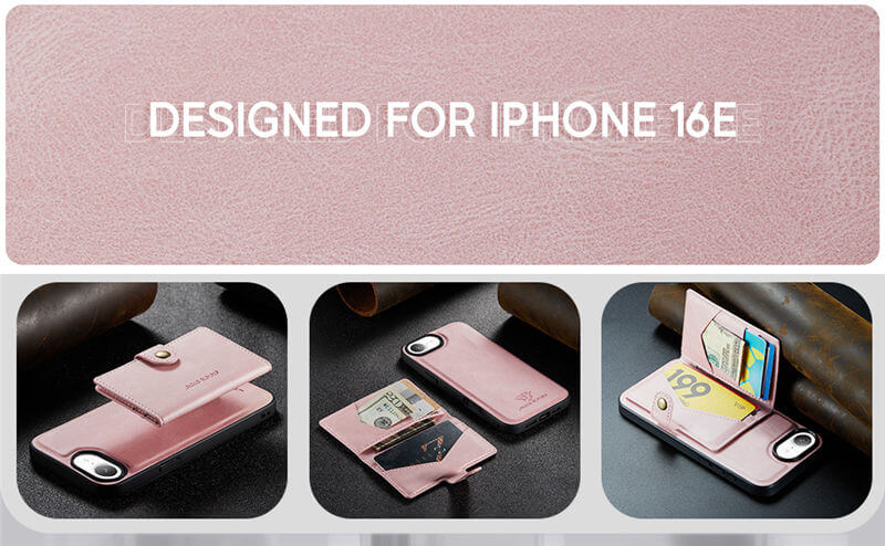 JEEHOOD iPhone 16e Wallet Case